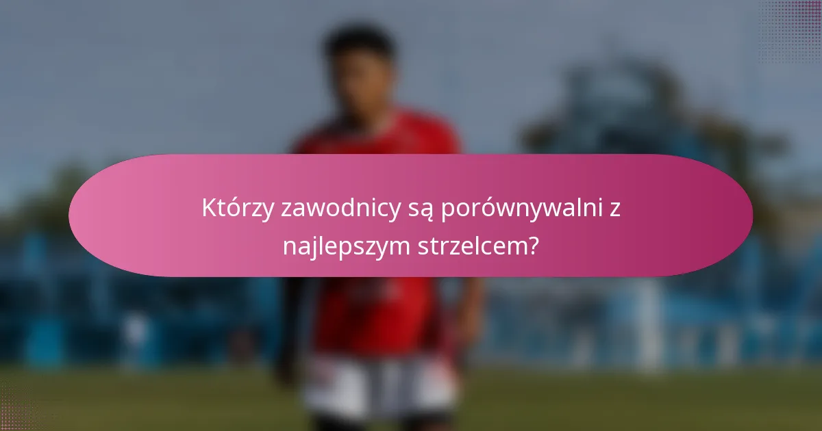 Którzy zawodnicy są porównywalni z najlepszym strzelcem?